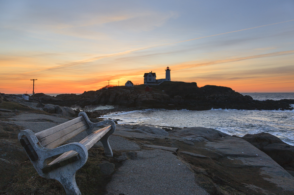 Cape Neddick Nubble Light - York Maine Print
