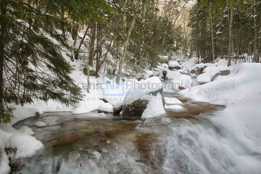 Flume Brook - Franconia Notch State Park New Hampshire  Print