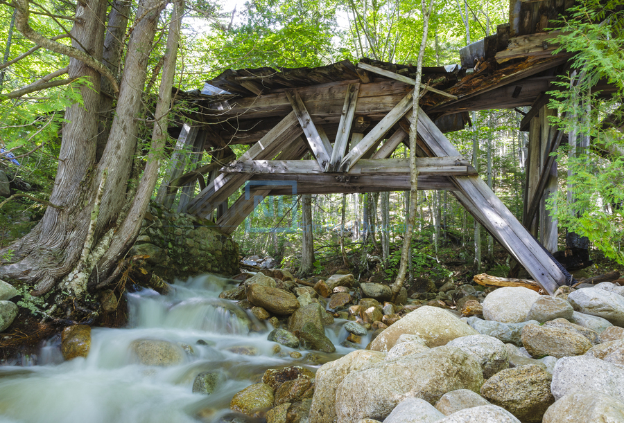 Trestle 16 - East Branch & Lincoln Railroad New Hampshire  Print