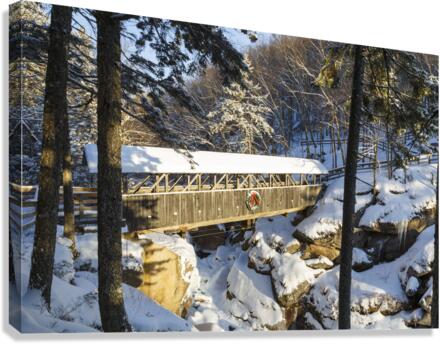 Sentinel Pine Covered Bridge - Franconia Notch New Hampshire Canvas Print