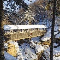 Sentinel Pine Covered Bridge - Franconia Notch New Hampshire