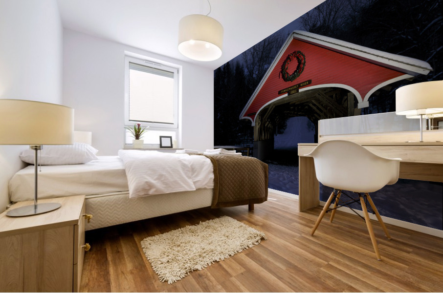 Flume Covered Bridge - Franconia Notch New Hampshire Mural print