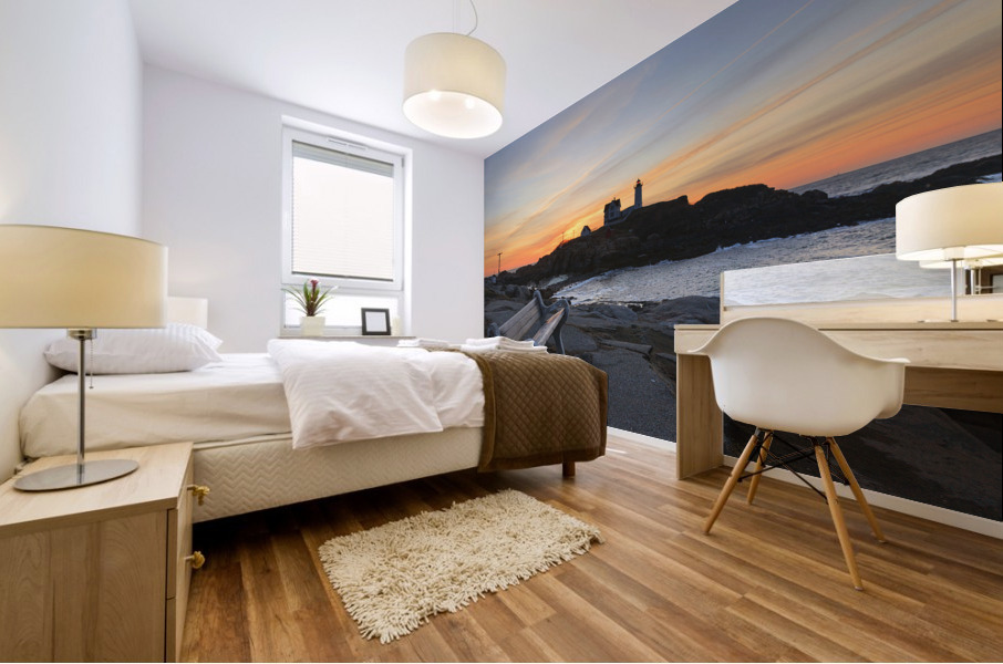Cape Neddick Nubble Light - York Maine Mural print