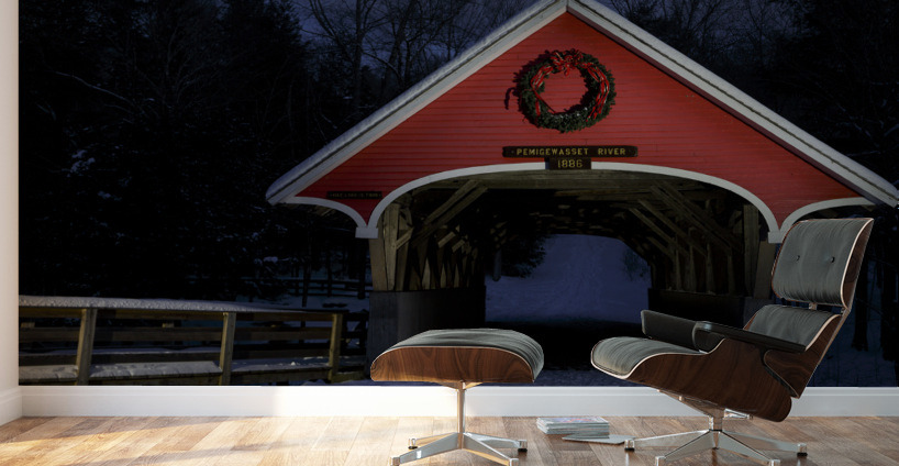 Flume Covered Bridge - Franconia Notch New Hampshire Wall Murals
