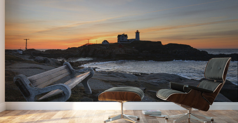 Cape Neddick Nubble Light - York Maine Wall Murals