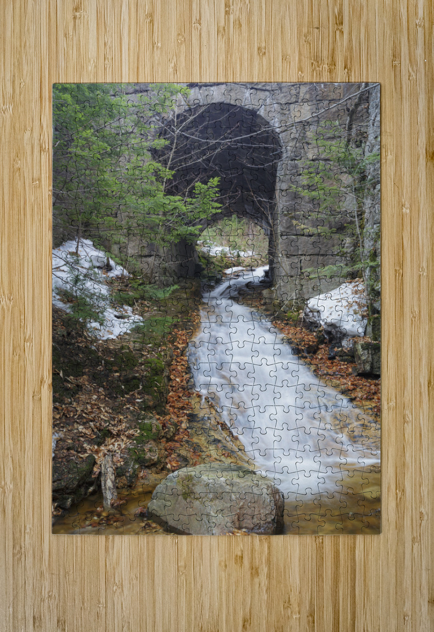Granite Railroad Bridge - Crawford Notch New Hampshire ScenicNH Photography Puzzle printing