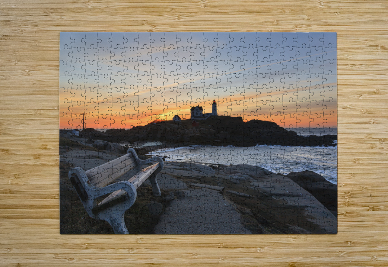 Cape Neddick Nubble Light - York Maine ScenicNH Photography Puzzle printing