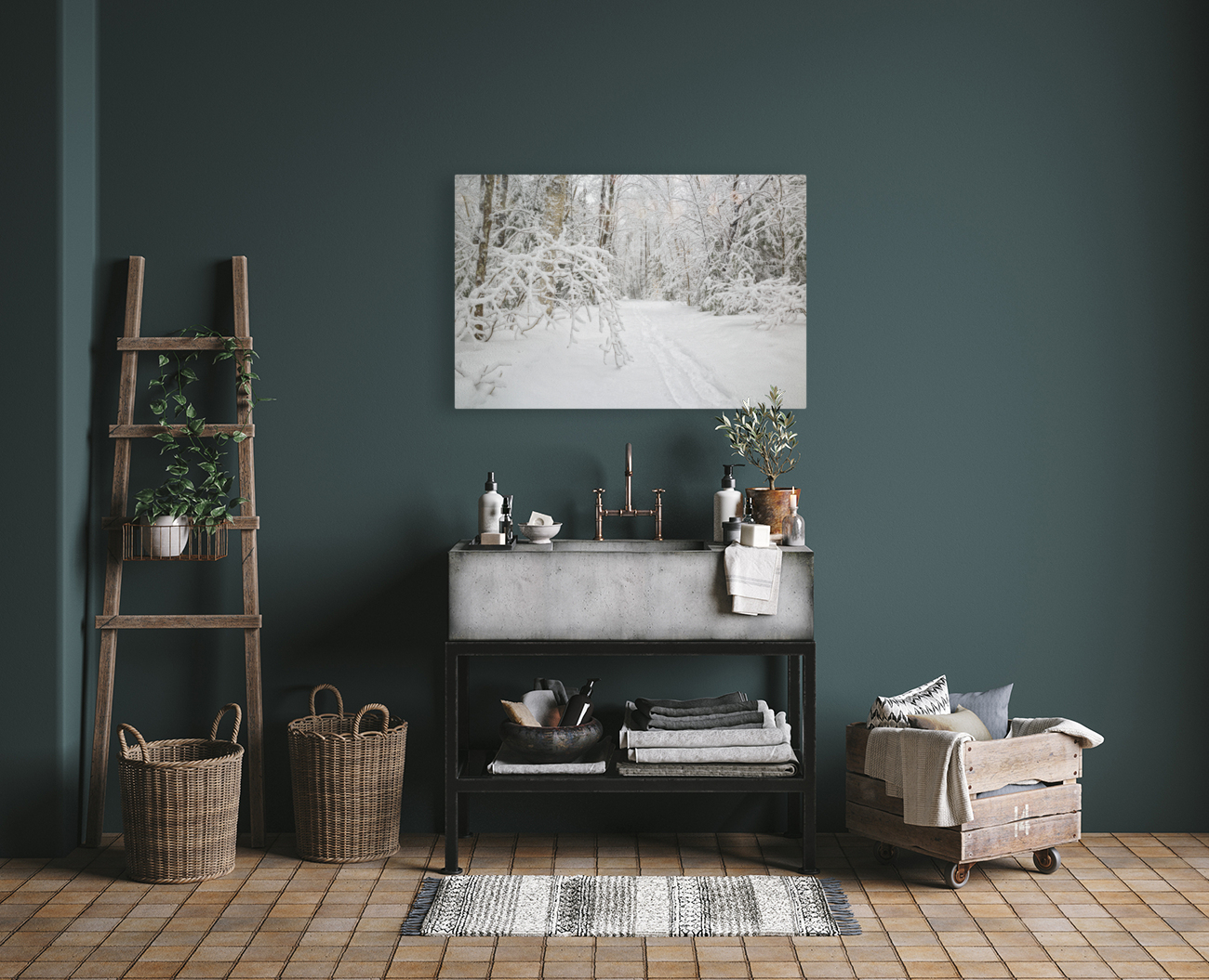 Lincoln Woods Trail - White Mountains New Hampshire Reproduction