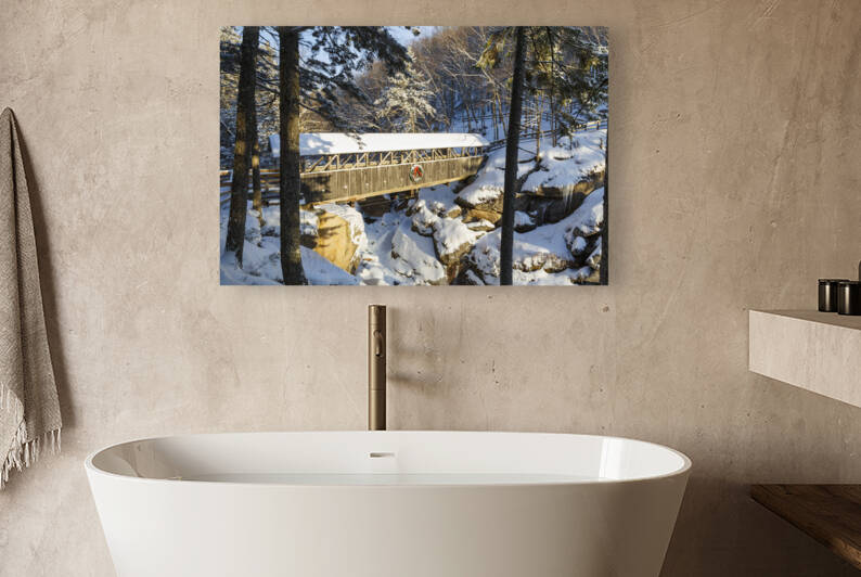 Sentinel Pine Covered Bridge - Franconia Notch New Hampshire by ScenicNH Photography