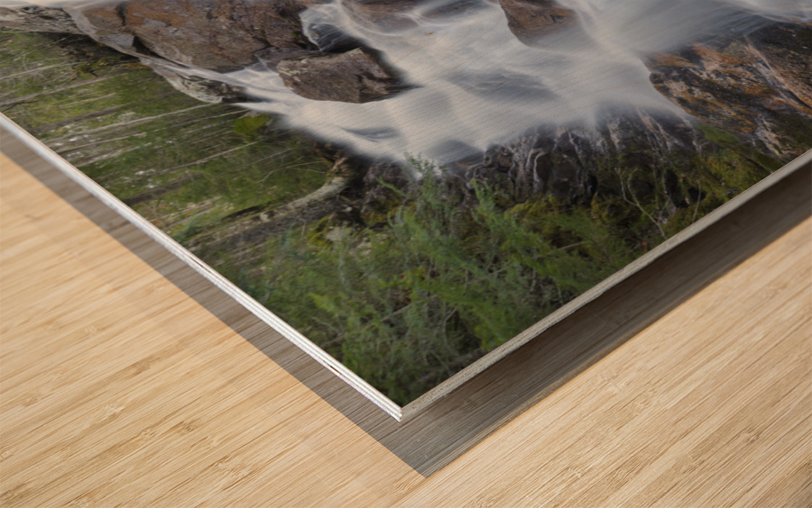 Birch Island Brook Falls - Lincoln New Hampshire Wood print